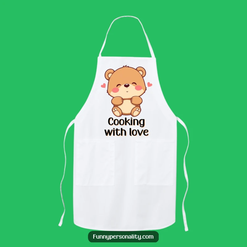 Funny Bear Hug Apron: Spread Warmth While You Cook!
