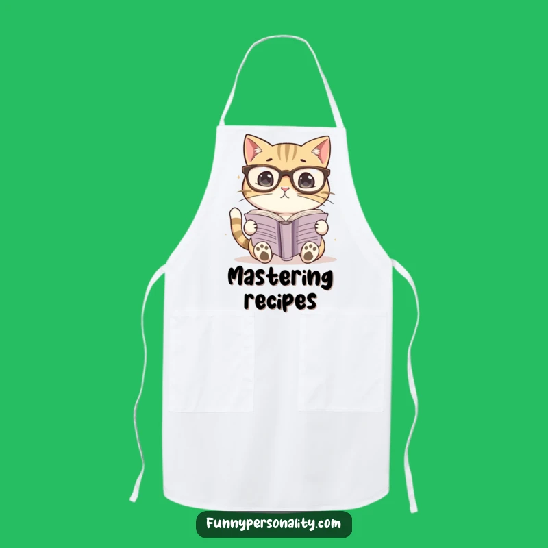 Funny Cat Chef Apron: Read Between the Lines - Perfect Gift