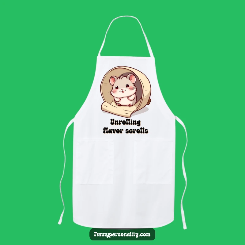 Funny Hamster Chef Apron: Scroll Peek Fun, Practical Funny Gift