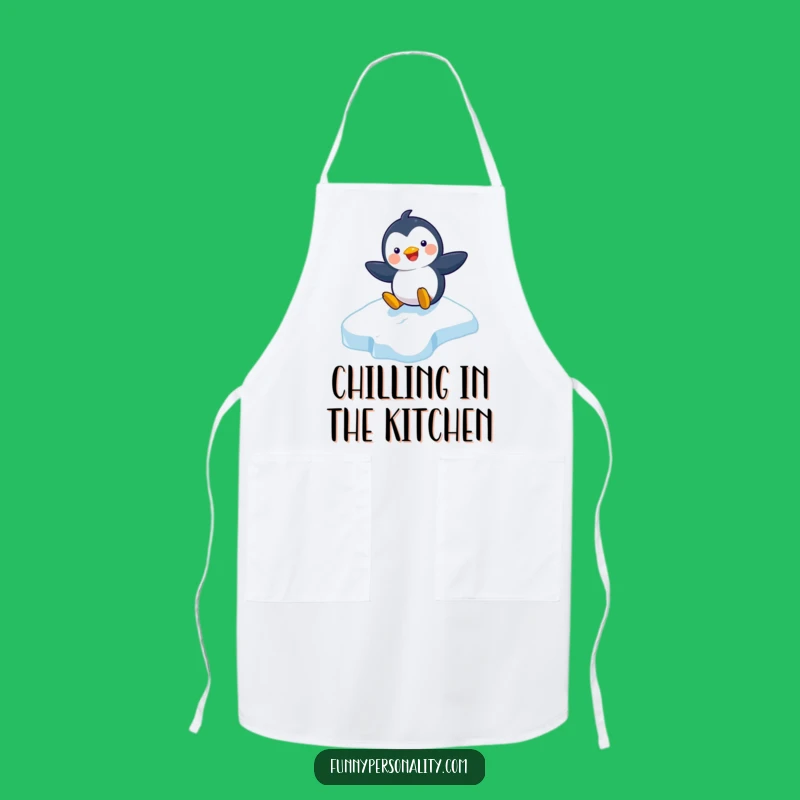 Funny Penguin Apron: Serve Up Smiles on the Icy Slopes!