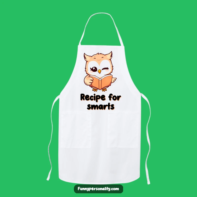 Funny Winking Owl Chef Apron: Hilarious Reader Gift for the Kitchen