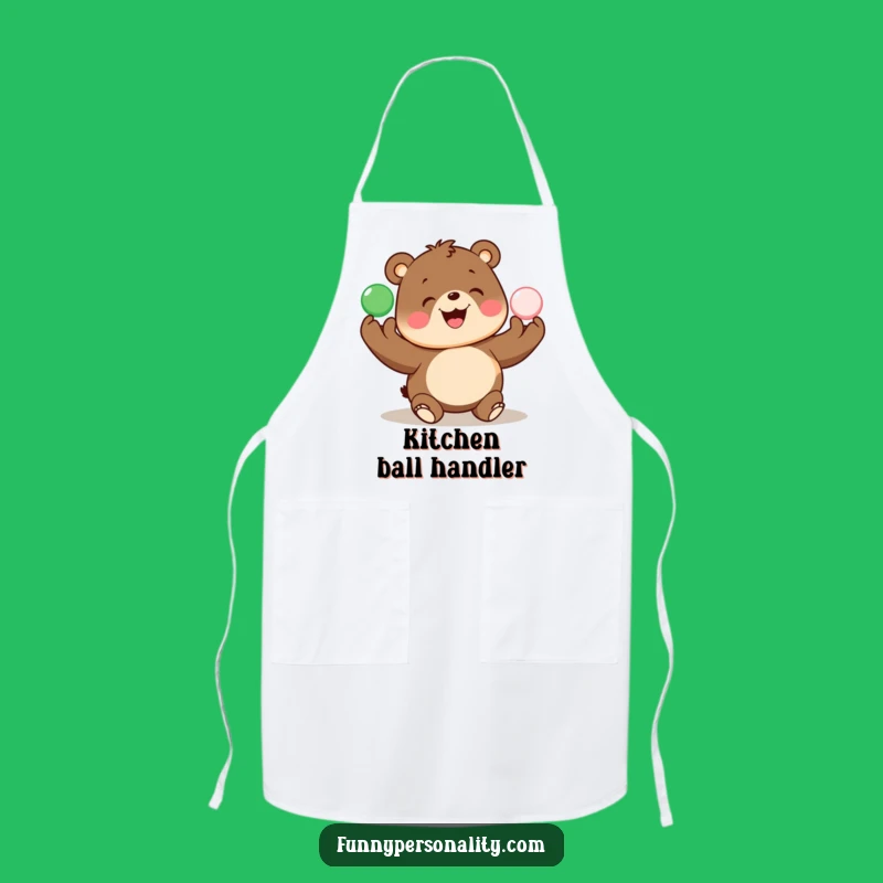 Funny Bear Juggling Apron: Kitchen Fun, Perfect Chef Gift