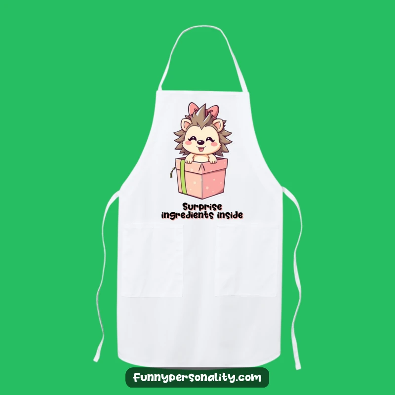 Funny Hedgehog Chef Apron: Hilarious Gift Box Surprise Gift