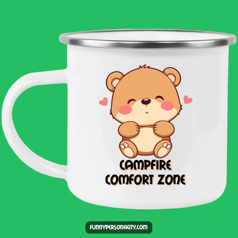 Funny Bear Hug Camping Mug: Your Cozy Companion Outdoors!
