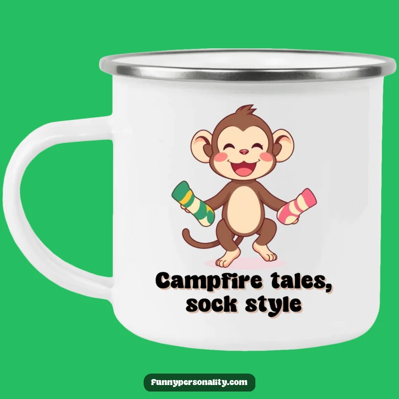 Funny Monkey Camp Mug: Hilarious Juggling Adventure Gift