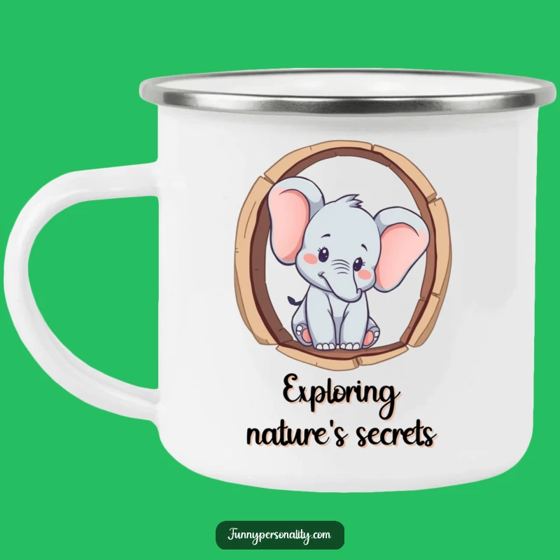 Funny Elephant Adventure Mug: Hilarious Explorer Gift