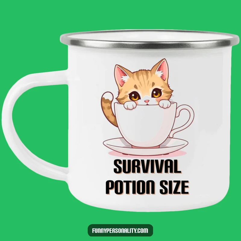 Funny Cat Camping Mug: Cozy Sips, Tea Adventures, Ideal Funny Gift