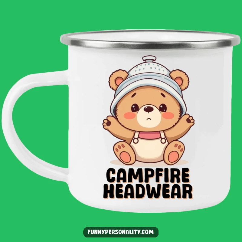 Funny Confused Bear Cub Camping Mug: Silly Outdoor Gear Gift