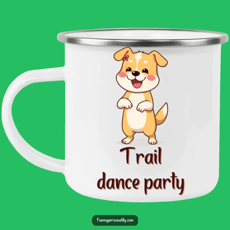 Funny Dog Dance Camping Mug: Outdoor Fun, Perfect Gift