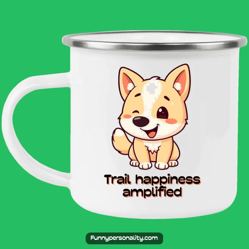 Funny Dog Wagging Tail Camping Mug: Adventure Fuelled by Pooch Joy!