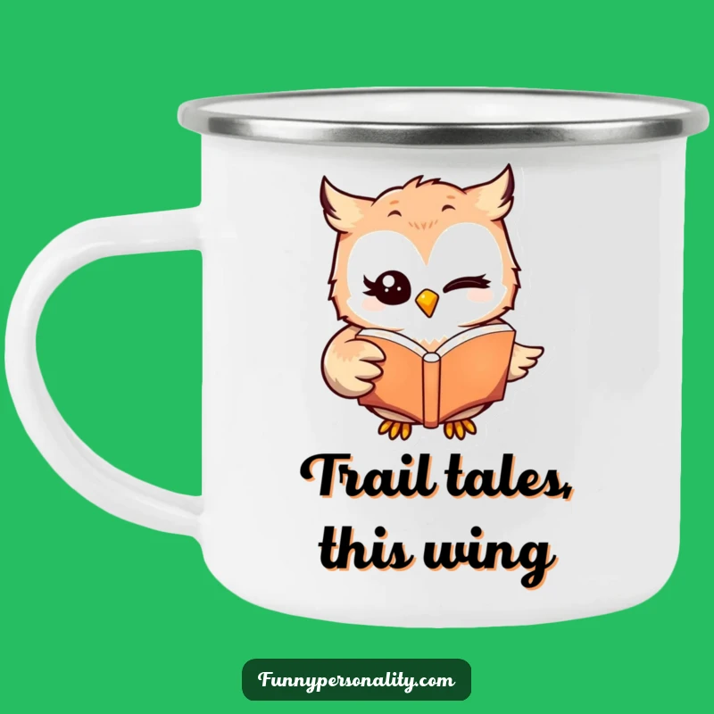 Funny Winking Owl Adventure Mug: Hilarious Reader Gift for Outdoors