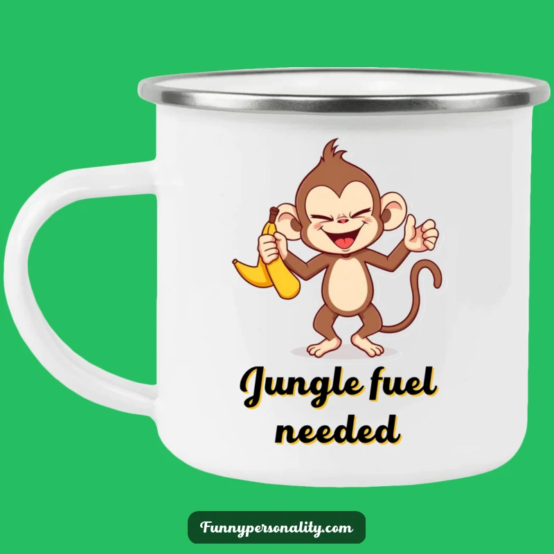 Funny Monkey Camping Mug: Tropical Adventures, Banana Fun, Ideal Funny Gift