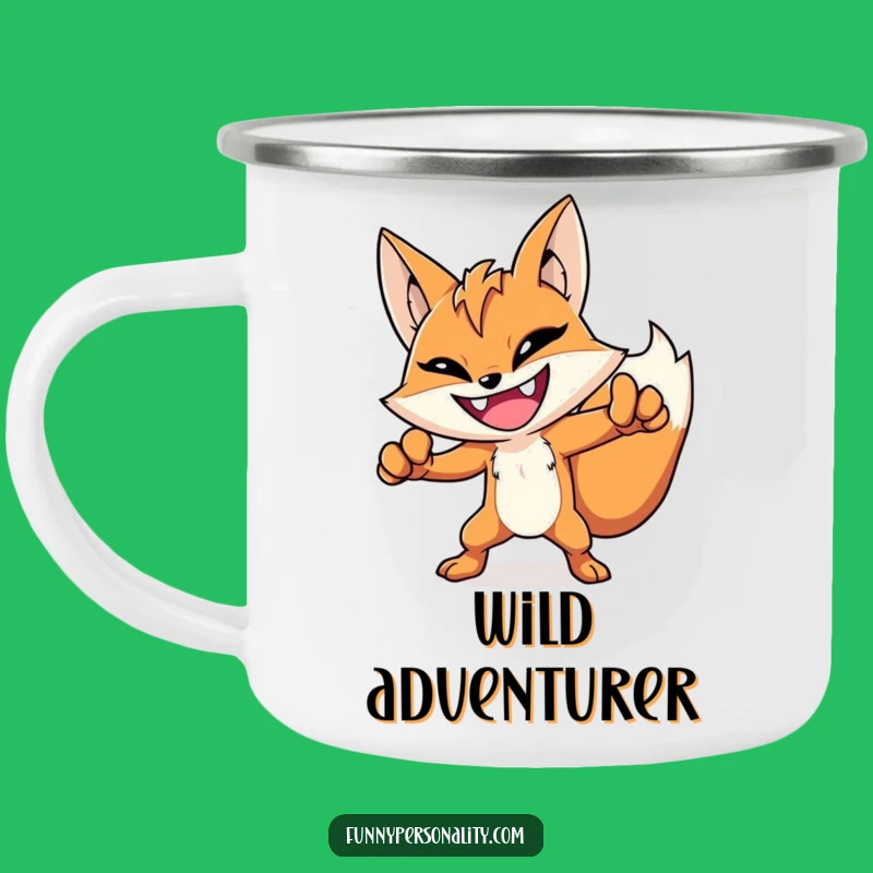 Funny Hero Fox Camping Mug: Fuel Your Adventures with This Bold Drinkware