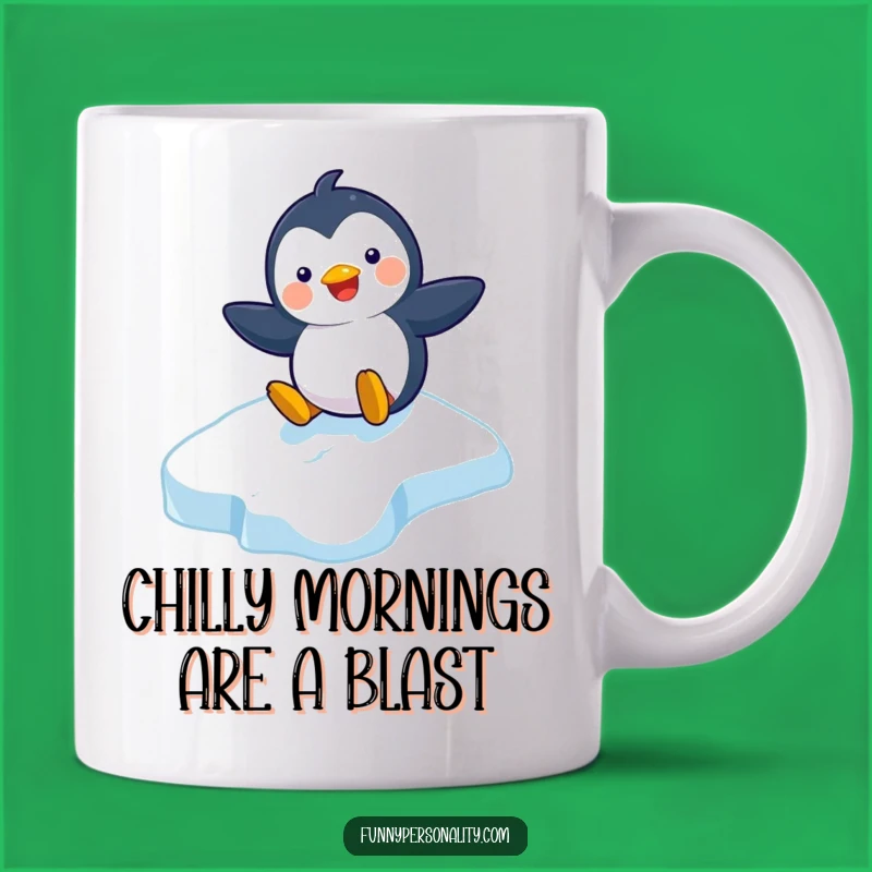 Funny Penguin Mug: Slide into Laughter with Playful Icy Grins!