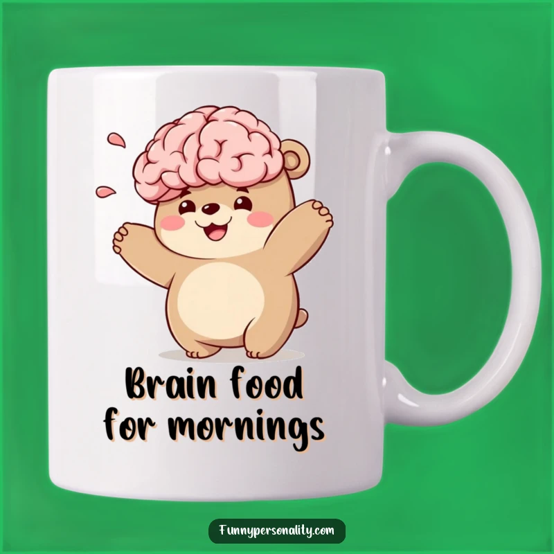 Funny Bear Brain Toss Mug: Hilarious & Smart Gift for Witty Minds