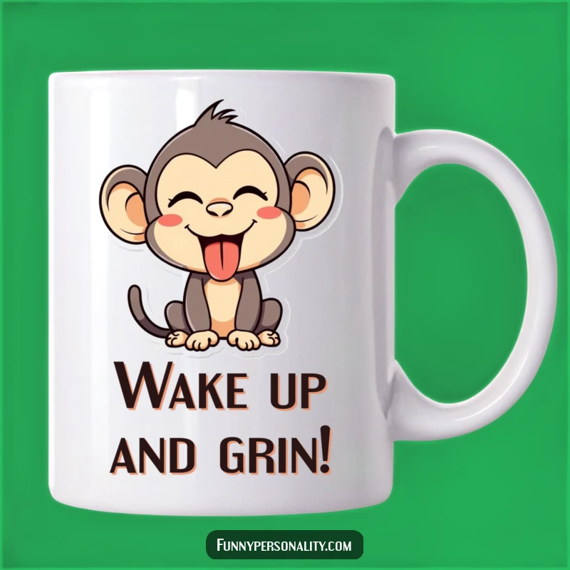 Funny Monkey Face Mug - Silly Prankster Monkey Gift for Jokers