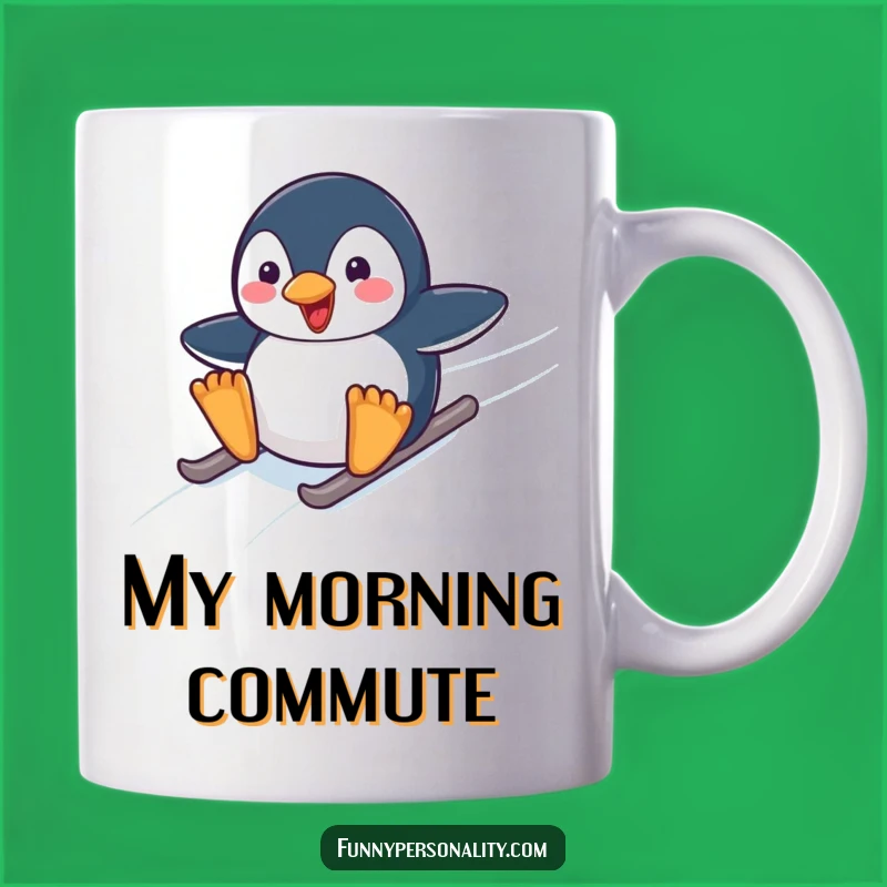 Funny Penguin Sliding Mug - Hilarious Arctic Adventure Gift for Penguin Lovers