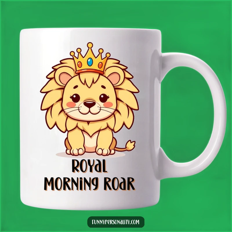 Funny Proud Lion Crown Mug: Majestic & Hilarious Royal Gift