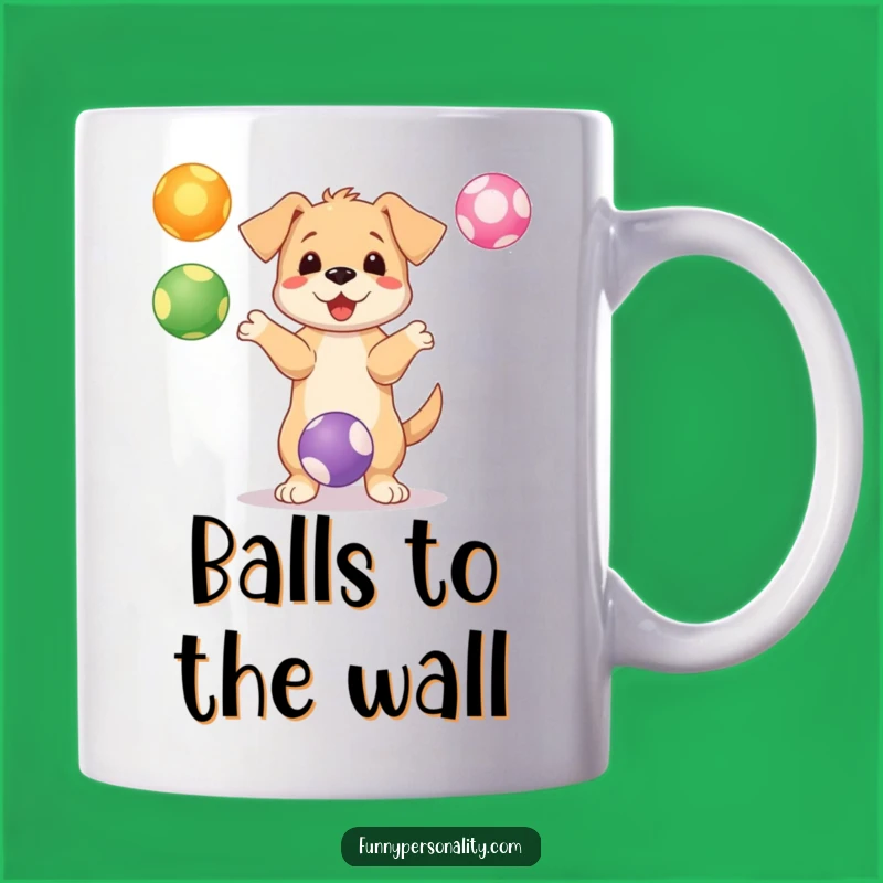Funny Puppy Juggling Mug - Playful Pet Gift for Dog Lovers