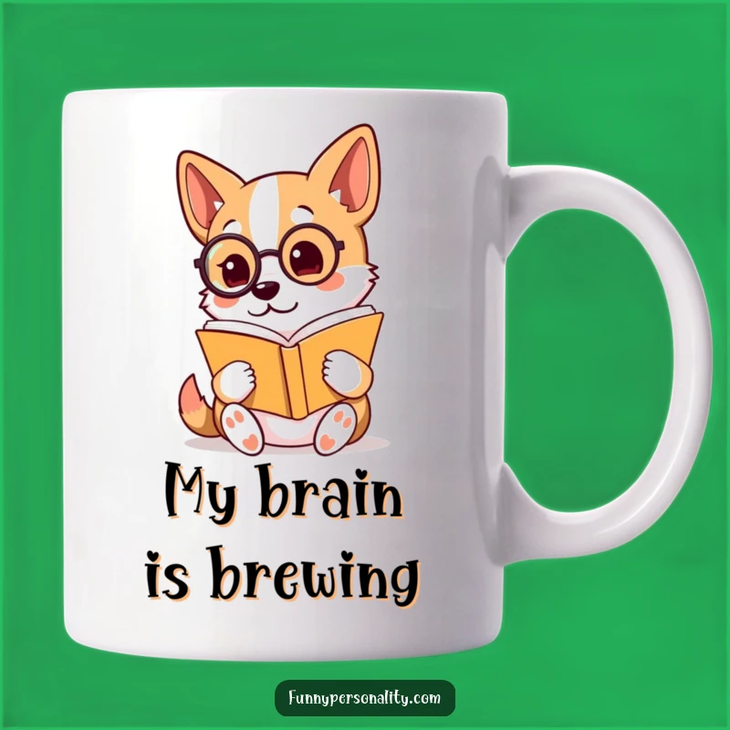 Funny Dog Mug: Monocled Reader Dog, Perfect Book Lover Gift