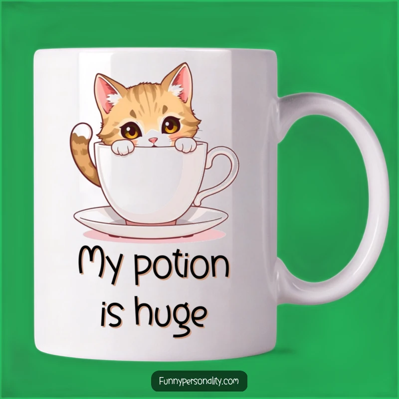 Funny Cat Tea Mug: Big Cup Curiosity, Cozy Moments, Perfect Funny Gift