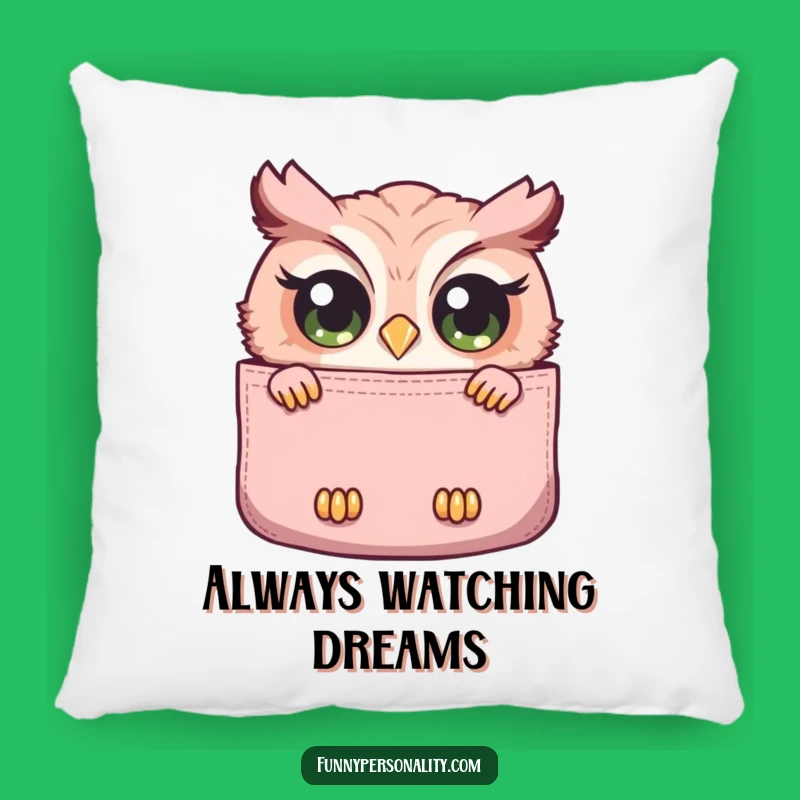 Funny Owl Pocket Pillow - Curious Cushion Funny Gift
