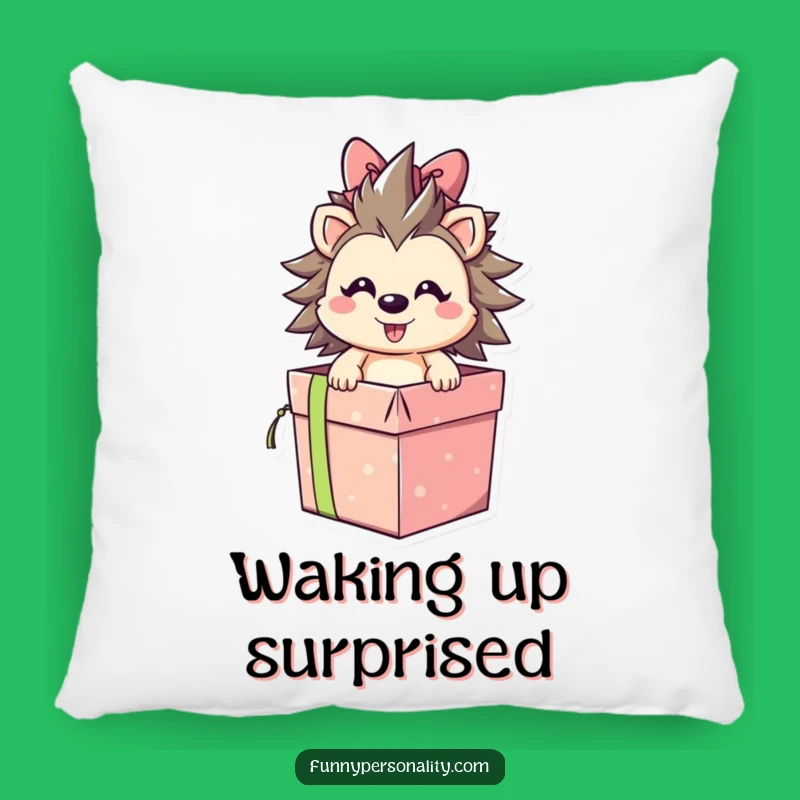 Cozy Funny Hedgehog Surprise Pillow: Hilarious Comfort Gift