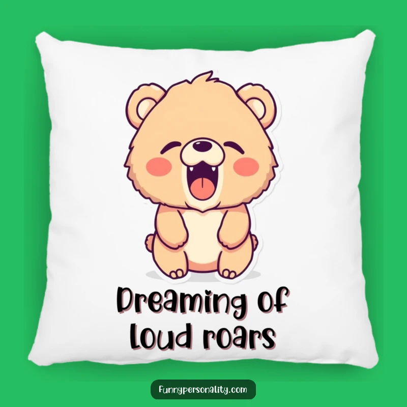 Funny Bear Pillow: Soft Roar, Cozy Comfort, Adorable Funny Gift for Kids