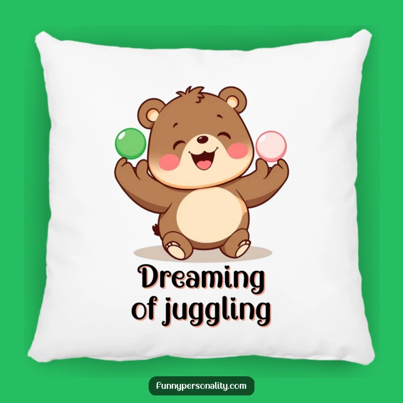 Funny Bear Juggling Pillow: Plush Fun, Perfect Cozy Gift