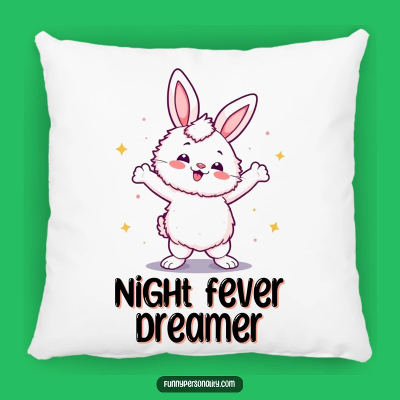Funny Disco Rabbit Pillow - Cozy Dancer Cushion Funny Gift