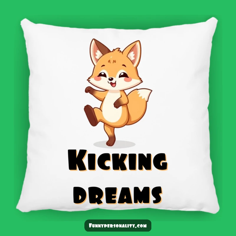Funny Fox Cub Leg Kick Pillow: Cozy Playful Decor Gift