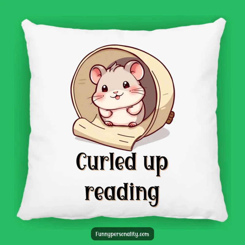 Funny Hamster Scroll Pillow: Cozy Curiosity, Adorable Funny Gift