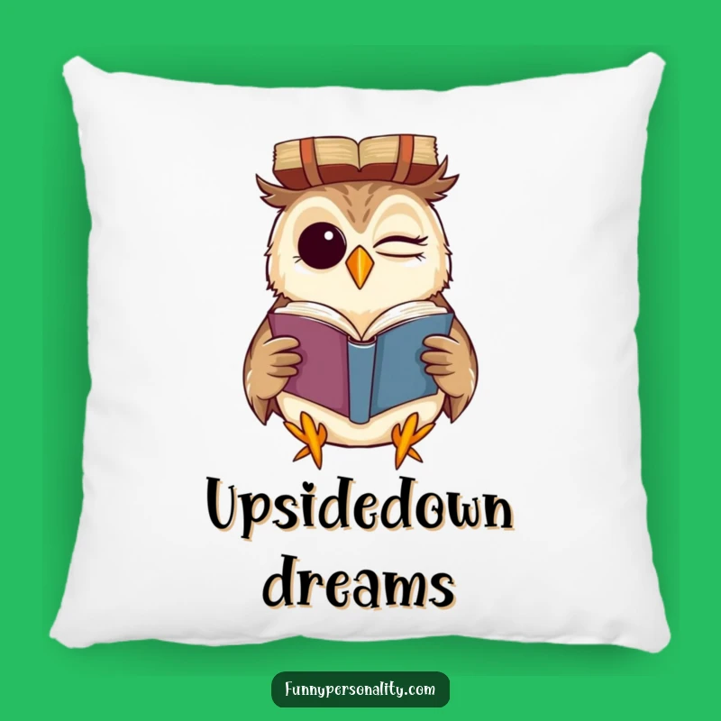 Funny Winking Owl Book Pillow: Cozy Comfort & Quirky Style