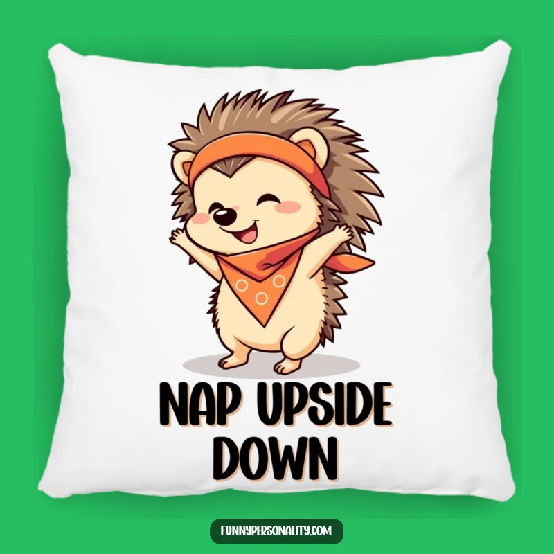 Funny Hedgehog Handstand Pillow: Quirky Comfy Decor Gift