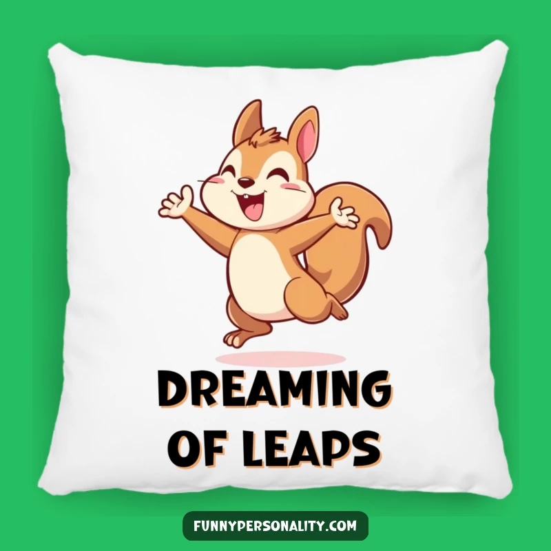 Triumphant Squirrel Pillow: Cozy Victory, Perfect Motivational Gift