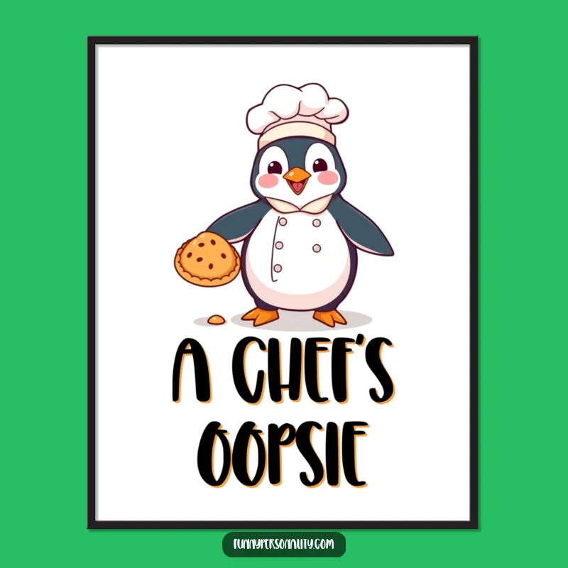 Funny Penguin Chef Digital Art: Instant Laughs for Your Kitchen Decor