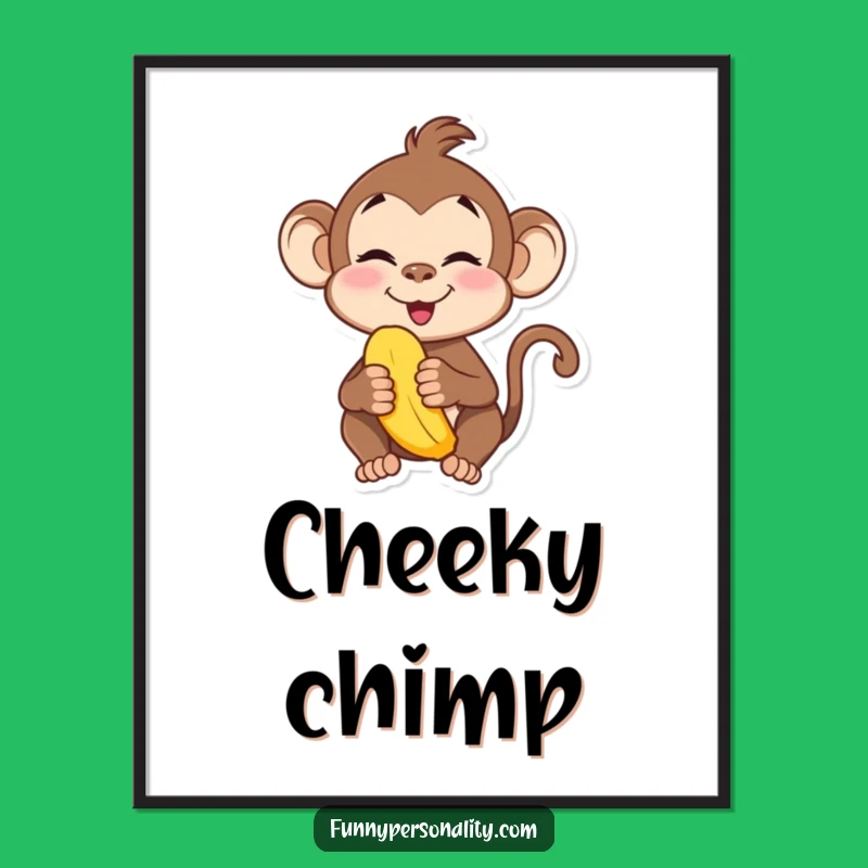 Funny Monkey Digital Art - Silly Face, Instant Primate Fun