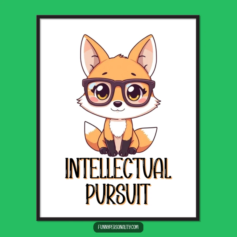 Funny Fox Digital Art: Instant Quirky Decor, Printable Funny Gift for Smart Homes