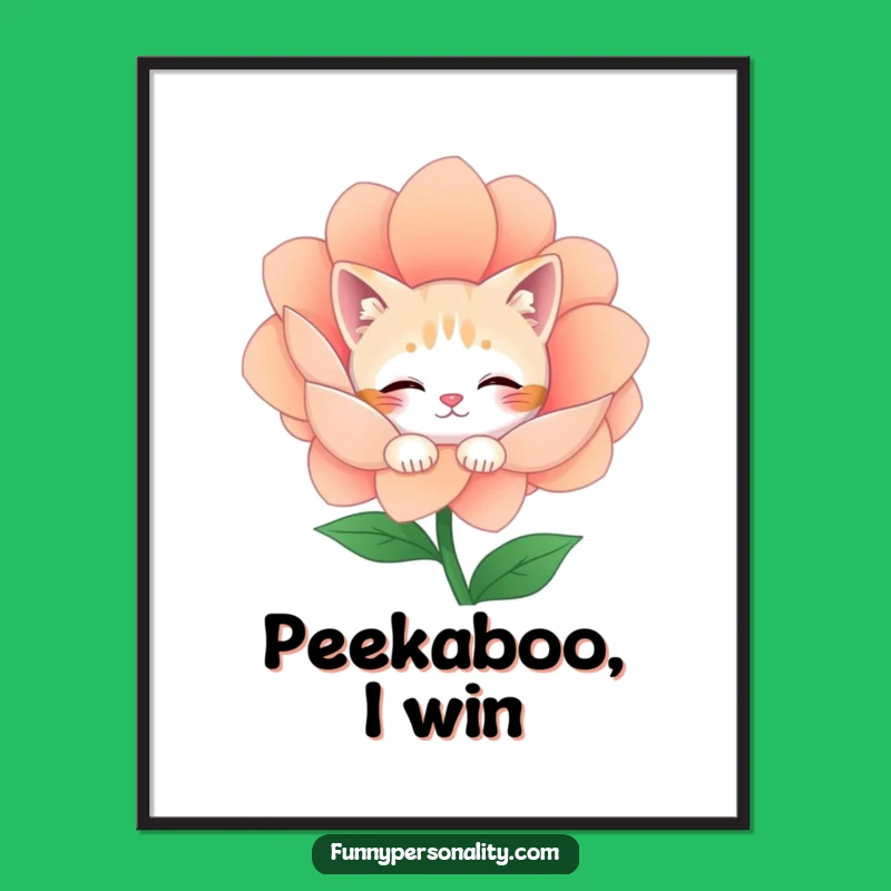 Funny Digital Art: Shy Cat Inspiring Joy, Perfect Gift