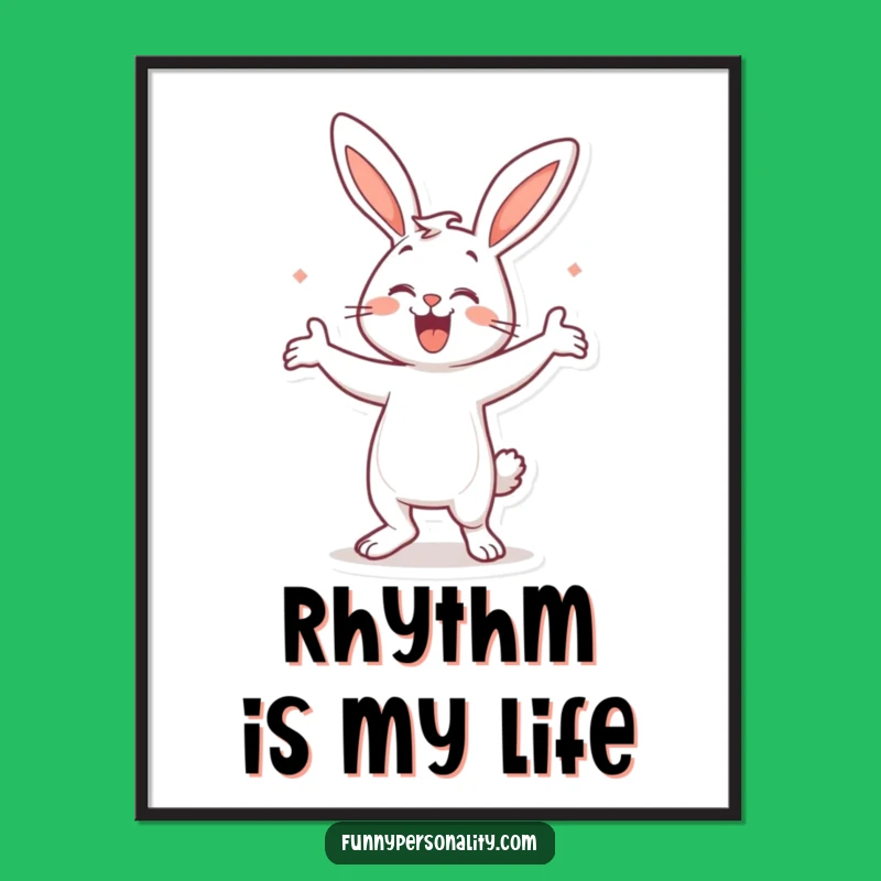 Funny Bunny Dance Digital Art: Instant Party for Your Walls!