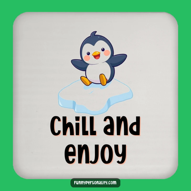 Funny Penguin Drink Coaster: Keep Cool with Playful Icy Protection!