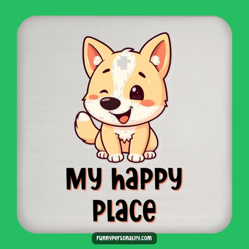 Funny Dog Wagging Tail Coasters: Protect Surfaces with Canine Smiles!