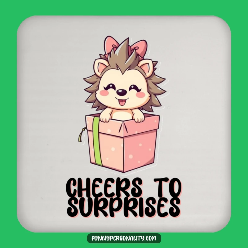 Funny Hedgehog Gift Coasters: Hilarious Surprise Table Gift