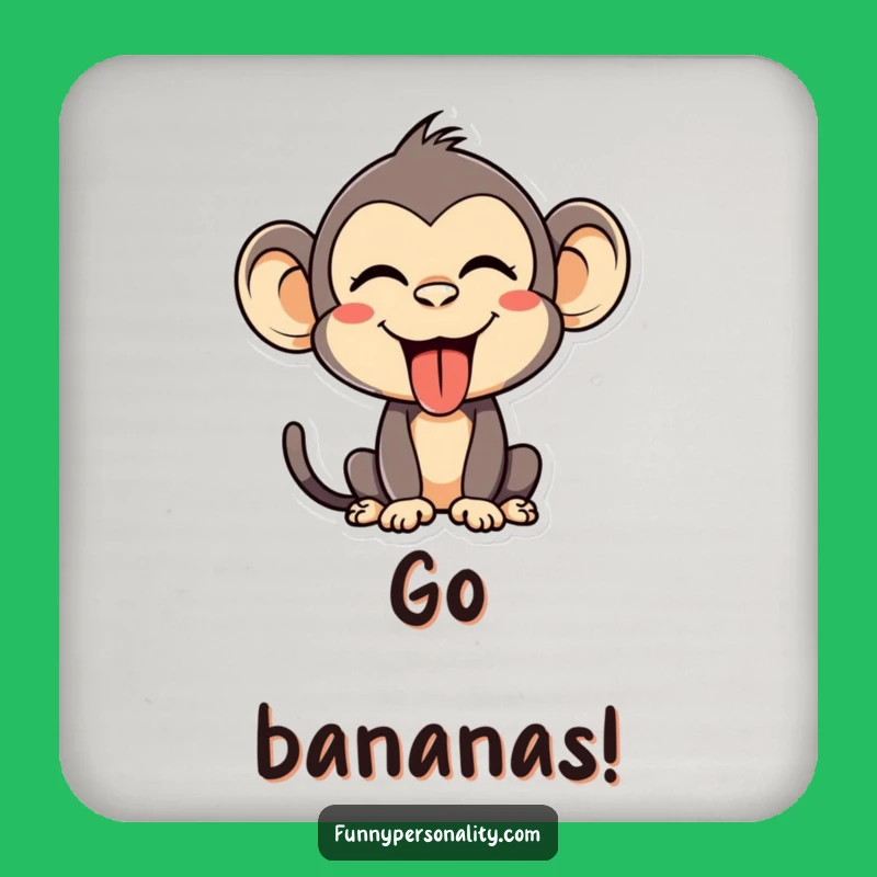 Funny Monkey Face Drink Coaster - Silly Protector for Playful Tables