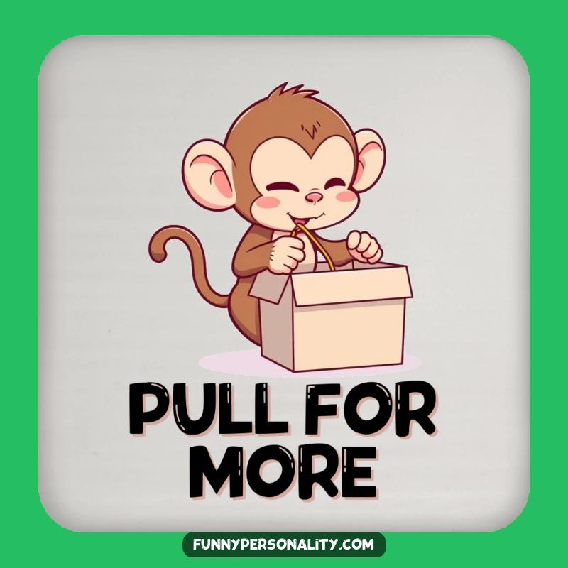 Funny Monkey Prank Drink Coasters: Protect Surfaces with Mischievous Hilarious Art