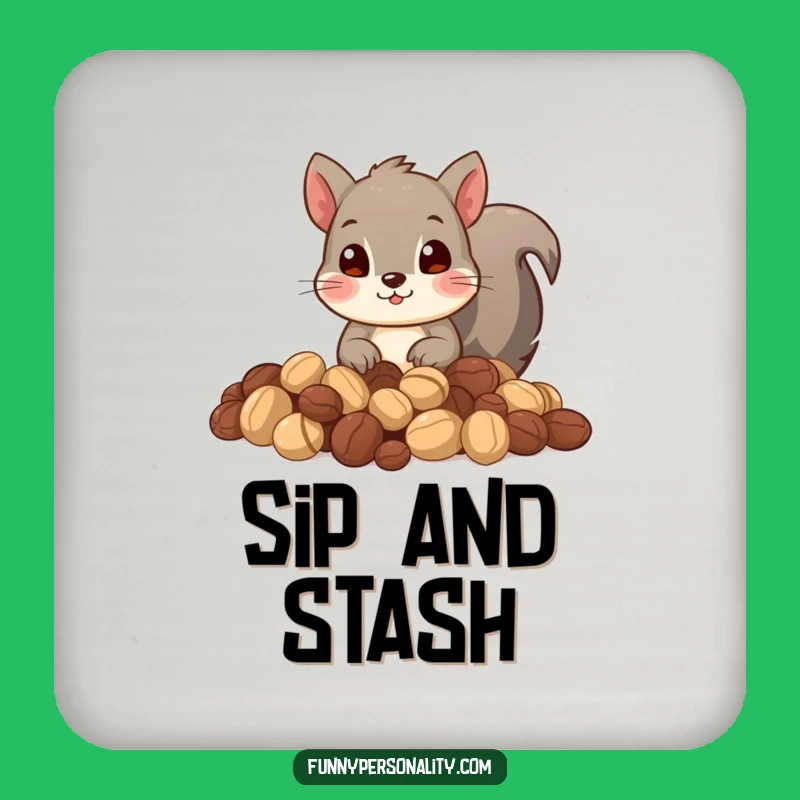 Funny Squirrel Coaster: Protect Your Stash - Perfect Gift