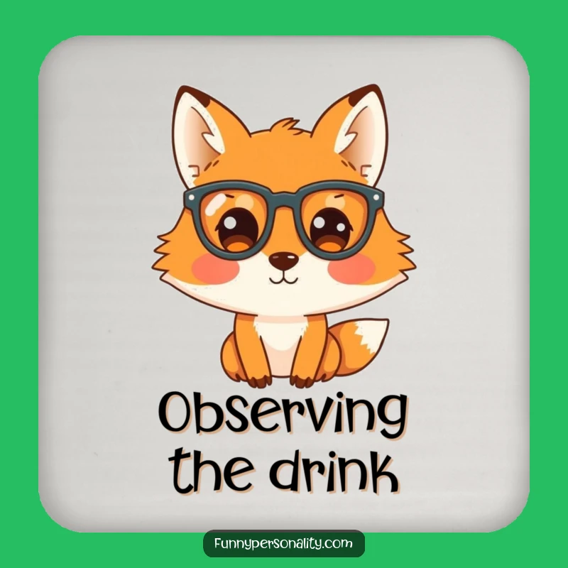 Funny Fox Coaster: Protect Surfaces with Curious Charm, Perfect Gift