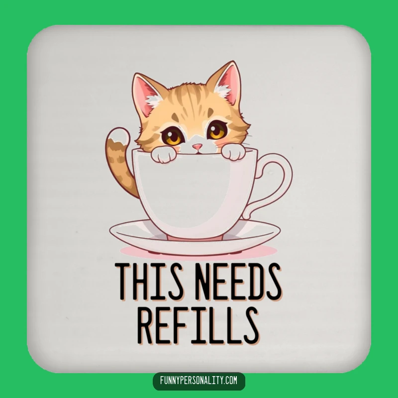 Funny Cat Drink Coasters: Protect Surfaces, Tea Time Fun, Perfect Funny Gift Set