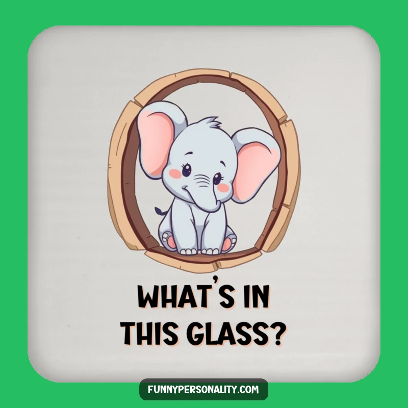 Funny Elephant Keyhole Coasters: Hilarious Peek-a-Boo Table Gift