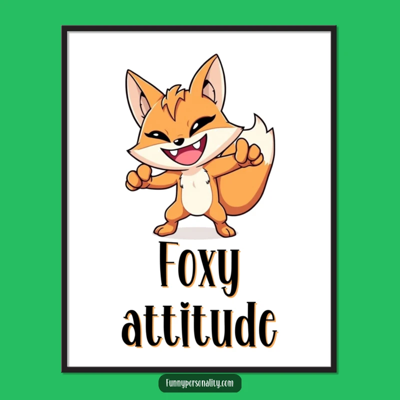 Funny Hero Fox Poster: Decorate with Boldness and Humor for Brave Souls